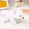 Very precious, soft and fragrant, white fox magnetic fridge magnet, plush doll, toy table companion doll, cute and fun, ideal for gifting, magnetic plush doll, switch decoration, home cute wall-mounted style Specification image
